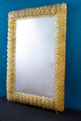 Gold Flower Mirror in Murano Glass, 1970-MBH-1267021