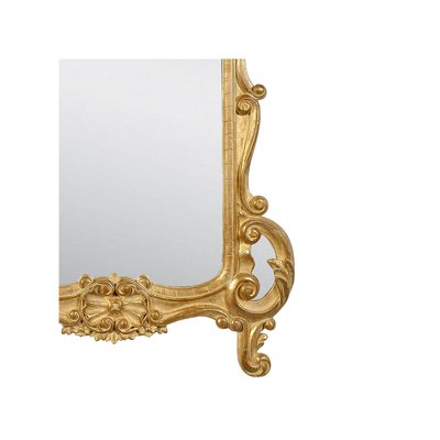 Gold Foil Hand-Carved Wooden Mirror, 1970s-UZ-862880