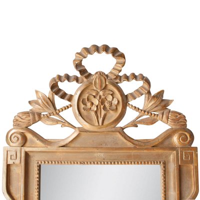 Gold Foil Hand-Carved Wooden Rectangular Mirror, 1970s-UZ-862791