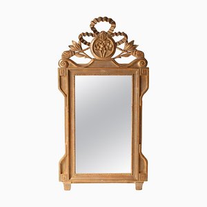 Gold Foil Hand-Carved Wooden Rectangular Mirror, 1970s-UZ-862791