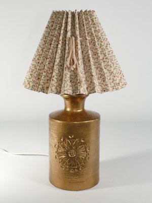 Gold Glazed Ceramic Table Lamp by Bitossi for Bergboms, 1970s-RUK-1678616