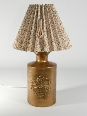 Gold Glazed Ceramic Table Lamp by Bitossi for Bergboms, 1970s-RUK-1678616