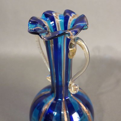 Gold Inlaid Murano Glass Vase, 1950s-WK-726045