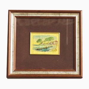 Gold Leaf Painting in Frame, 1970s-KNM-1385697