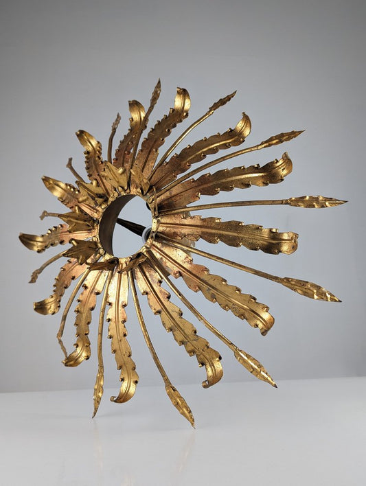 Gold Leaf Sun Lamp, 1950s