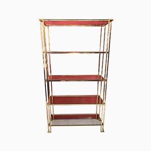 Gold Metal Shelf by Guy Lefevre, 1980s-IKW-787693