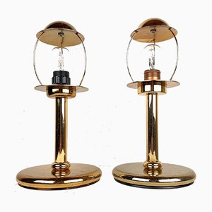 Gold Metal Table Lamps from Sijaj Hrastnik, Set of 2-WQC-842991