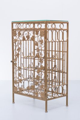 Gold Metal Wine Rack or Cocktail Bar, 1950s, Italy-GCG-1134113