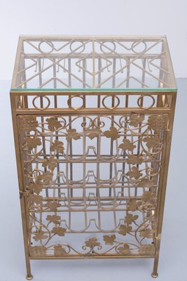 Gold Metal Wine Rack or Cocktail Bar, 1950s, Italy-GCG-1134113