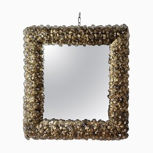 Gold Murano Glass Flower Mirror-MBH-1032556