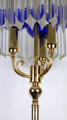 Gold-Plated Brass Glass Murano Glass Floor Lamp from Venini, 1990s-NGU-1719494