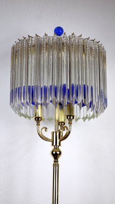 Gold-Plated Brass Glass Murano Glass Floor Lamp from Venini, 1990s-NGU-1719494