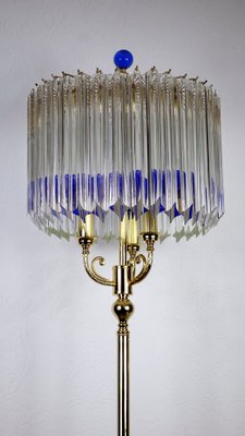 Gold-Plated Brass Glass Murano Glass Floor Lamp from Venini, 1990s-NGU-1719494