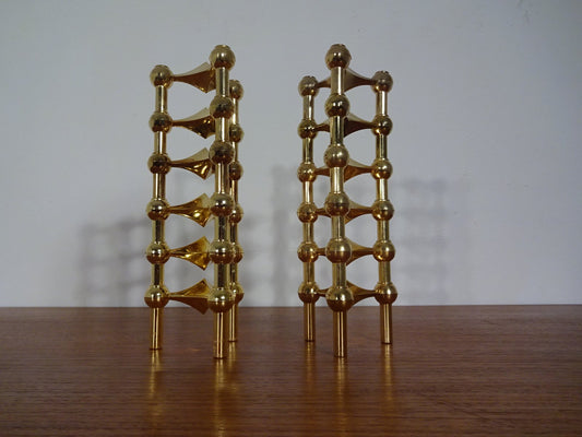 Gold-Plated Candleholders by Ceasar Stoffi & Fritz Nagel for BMF, 1960s, Set of 12