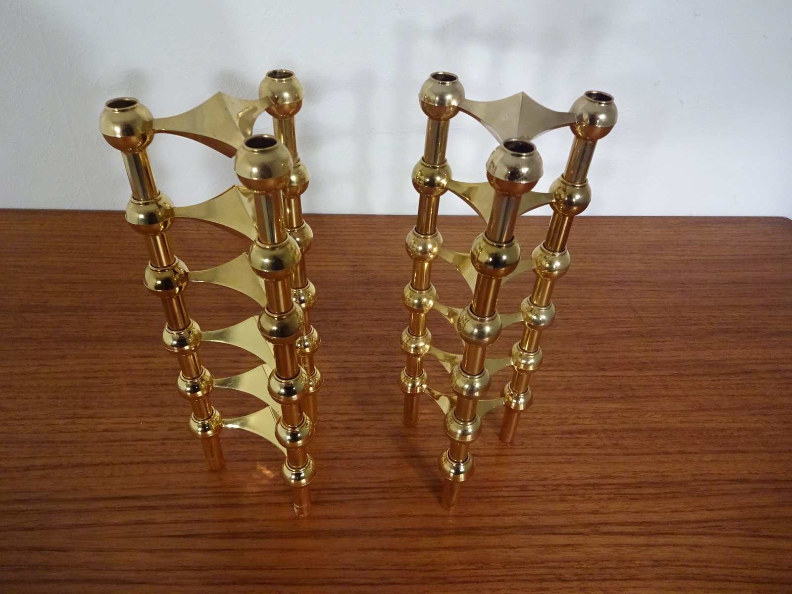 Gold-Plated Candleholders by Ceasar Stoffi & Fritz Nagel for BMF, 1960s, Set of 12