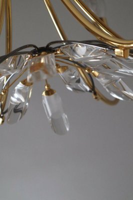 Gold-Plated Crown Chandelier, Italy, 1980s-ESB-1376894