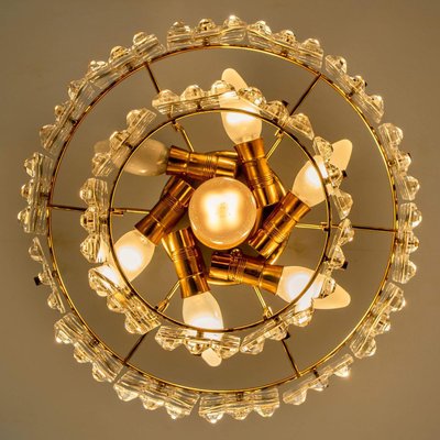 Gold-Plated Crystal Glass Chandeliers for Interna, 1960, Set of 4-VDW-910032