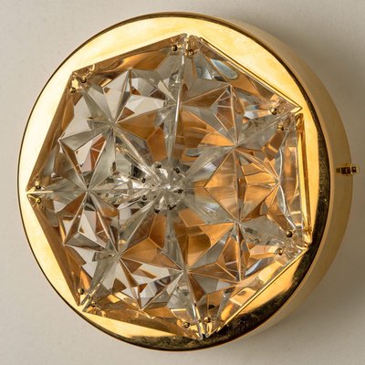 Gold-Plated Crystal Glass Wall Light by Kinkeldey for Bakalowits & Söhne, Germany, 1970s-VDW-1300443