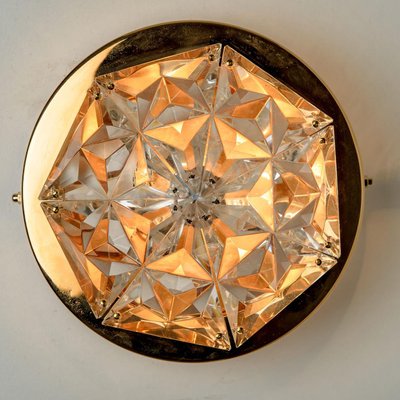 Gold-Plated Crystal Glass Wall Light by Kinkeldey for Bakalowits & Söhne, Germany, 1970s-VDW-1300443