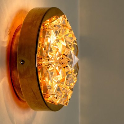 Gold-Plated Crystal Glass Wall Light by Kinkeldey for Bakalowits & Söhne, Germany, 1970s-VDW-1300443