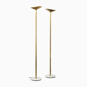 Gold-Plated Floor Lamp by Pierre Disderot for Verre Lumière, 1980s-WCH-730110