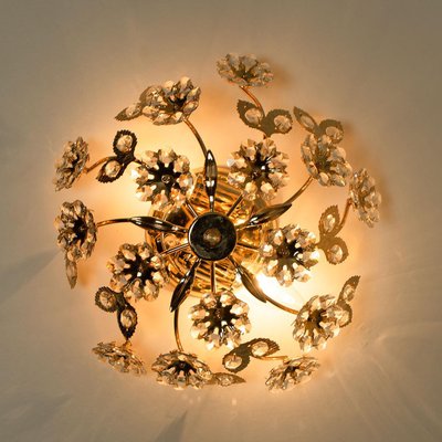 Gold-Plated Flower Wall Light or Flushmount from Palwa-VDW-1090288