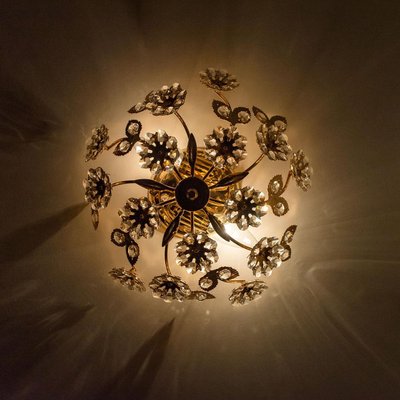 Gold-Plated Flower Wall Light or Flushmount from Palwa-VDW-1090288