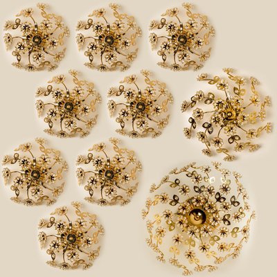 Gold-Plated Flower Wall Light or Flushmount from Palwa-VDW-1090288