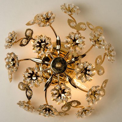 Gold-Plated Flower Wall Light or Flushmount from Palwa-VDW-1090288