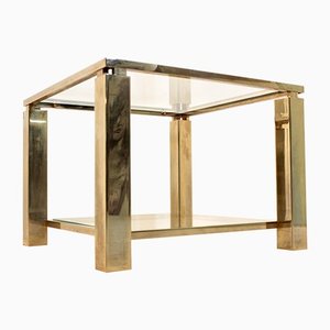 Gold-Plated Glass Side Table-MO-1158537