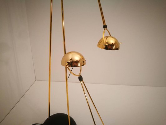 Gold-Plated Halogen Floor and Table Lamp from Stefano Cevoli, Italy, 1980s, Set of 2-VDW-839166