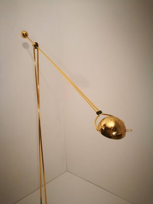 Gold-Plated Halogen Floor and Table Lamp from Stefano Cevoli, Italy, 1980s, Set of 2-VDW-839166