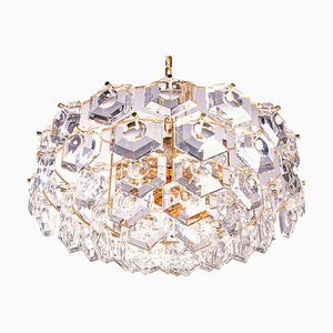 Gold-Plated Kinkeldey Chandelier in Crystal & Brass, Germany, 1960s-DEK-2039458