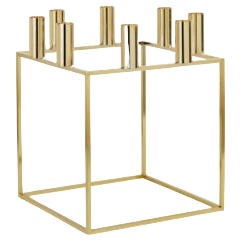 Gold Plated Kubus 8 Candleholder by Lassen