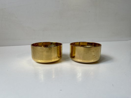 Gold Plated Tealight Candleholders by Pierre Forssell for Skultuna, 1960s, Set of 2-LCR-1749115