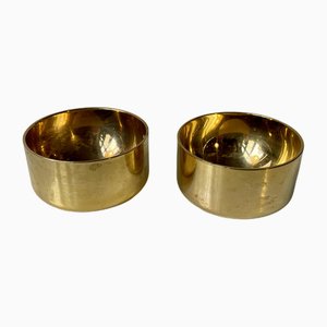 Gold Plated Tealight Candleholders by Pierre Forssell for Skultuna, 1960s, Set of 2-LCR-1749115