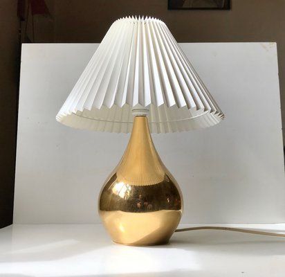 Gold Plated Teardrop Table Lamp by Hugo Asmussen, 1960s-LCR-942353