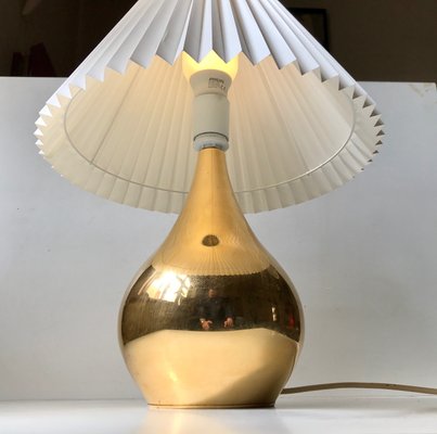 Gold Plated Teardrop Table Lamp by Hugo Asmussen, 1960s-LCR-942353