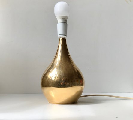 Gold Plated Teardrop Table Lamp by Hugo Asmussen, 1960s-LCR-942353