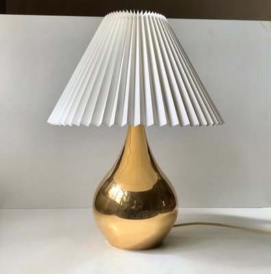 Gold Plated Teardrop Table Lamp by Hugo Asmussen, 1960s-LCR-942353