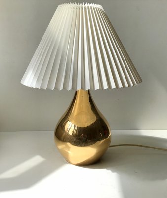 Gold Plated Teardrop Table Lamp by Hugo Asmussen, 1960s-LCR-942353