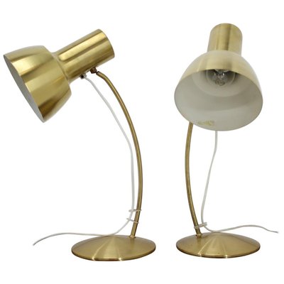 Gold Table Lamps from Napako, 1960s, Set of 2-TZ-602085