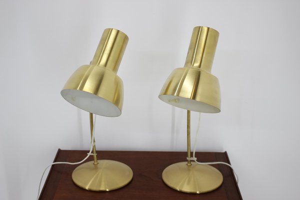 Gold Table Lamps from Napako, 1960s, Set of 2-TZ-602085