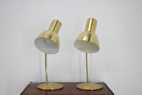 Gold Table Lamps from Napako, 1960s, Set of 2-TZ-602085