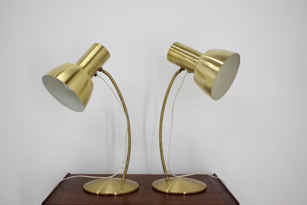 Gold Table Lamps from Napako, 1960s, Set of 2-TZ-602085