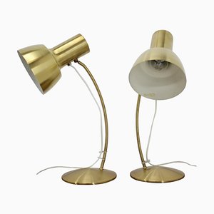 Gold Table Lamps from Napako, 1960s, Set of 2-TZ-602085