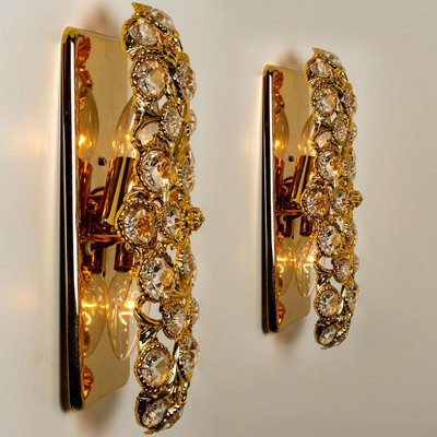 Gold Toned Crystal Sconce from Peris Andreu, Spain, 1960-VDW-1239286