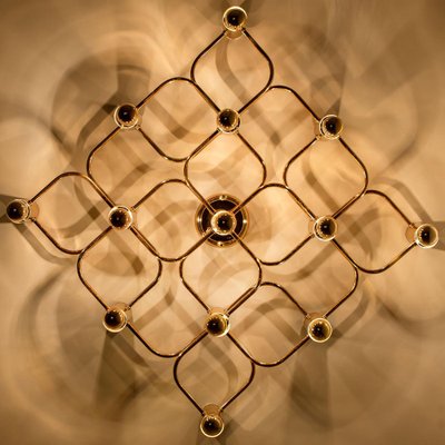 Gold Wall Light attributed to Sciolari, 1970s-VDW-1804762