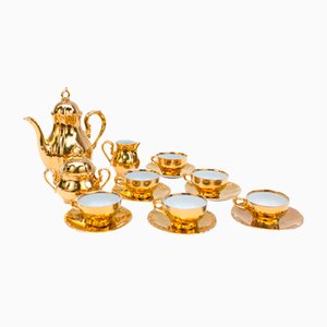 Golden 6-Person Tea Service, Set of 15-FSD-1311901