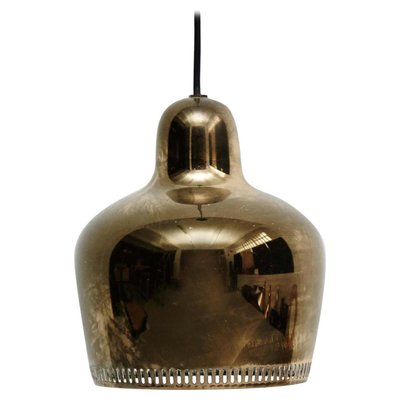 Golden Bell Pendant Lamp by Alvar Aalto, 1950s-WM-1350917